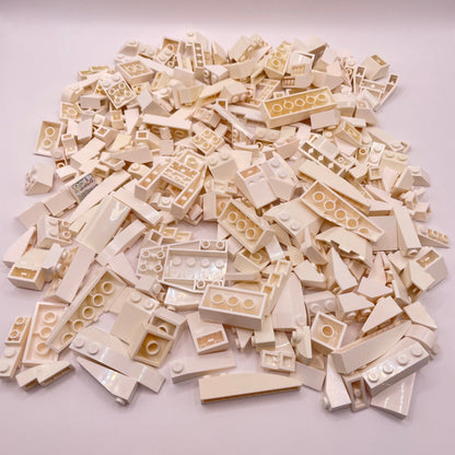 LEGO White, Slopes,  Approx. 260g