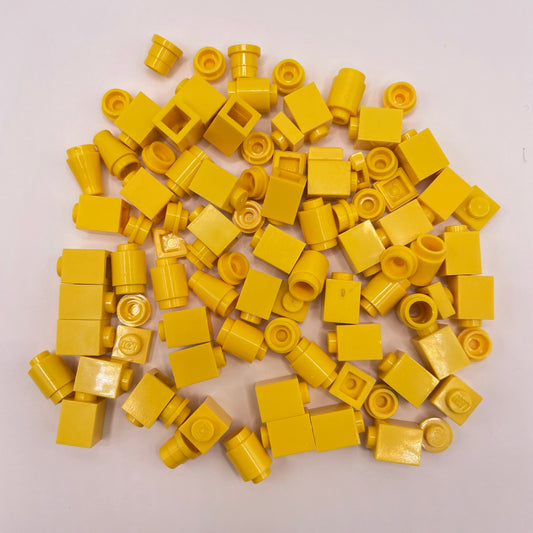 LEGO Greebling, Yellow, 100 Pieces