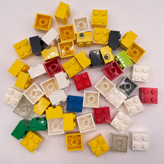 LEGO Bricks, 2x2, Mixed colours, 53 Pieces