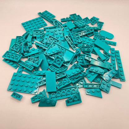 LEGO Dark Turquoise, Plates and Tiles, Approx. 100g