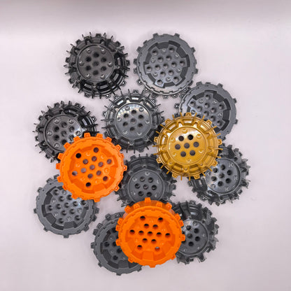 LEGO Wheels with Tread, Mixed Colours, Vehicle Pieces, 12 Pieces