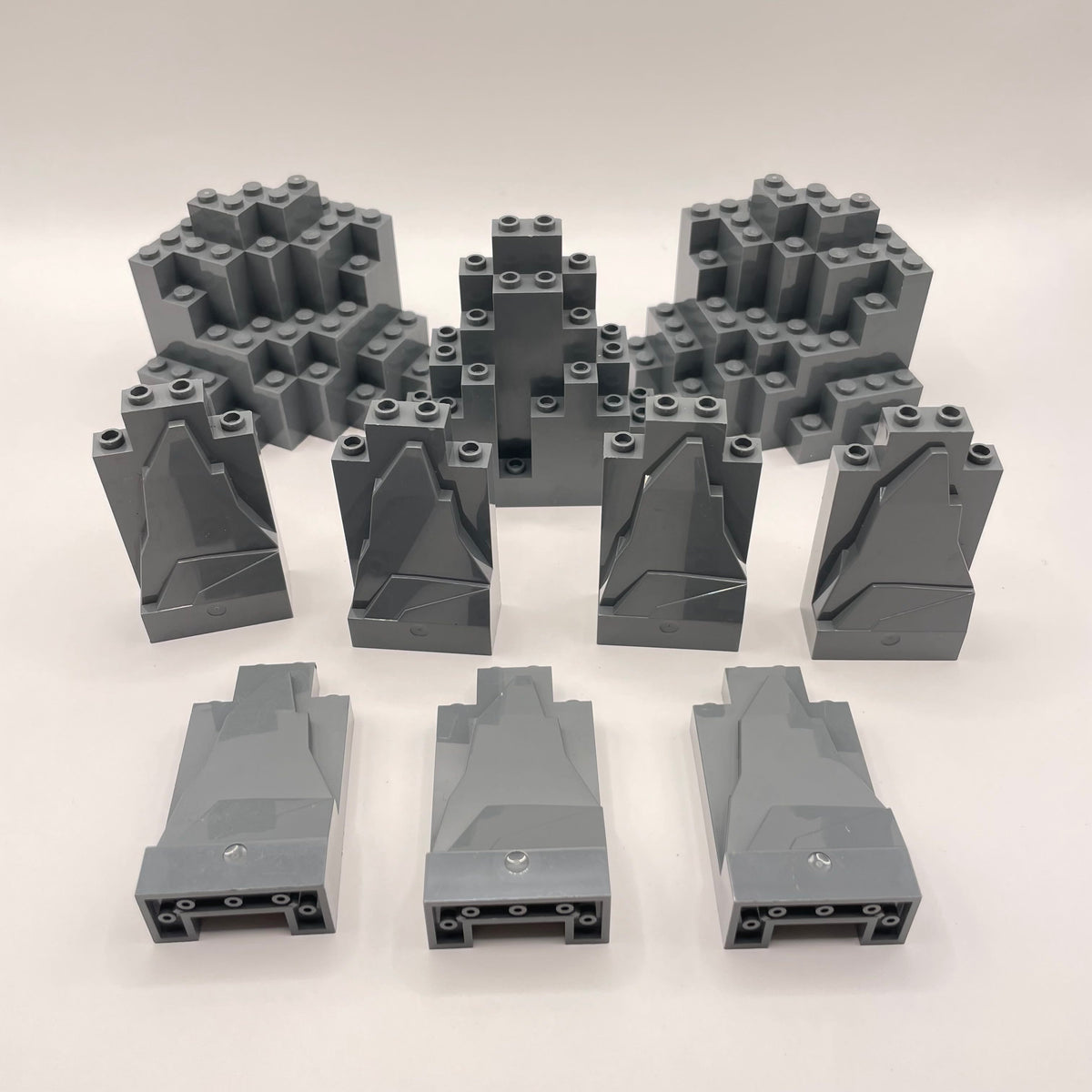 LEGO Rock pieces, Dark Bluish Grey, 10 Pieces