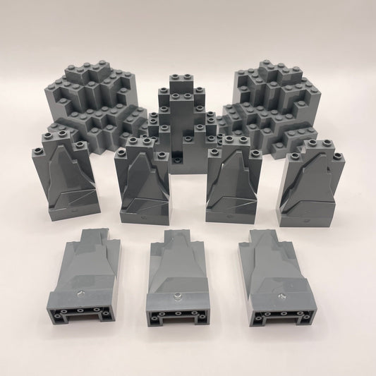 LEGO Rock pieces, Dark Bluish Grey, 10 Pieces