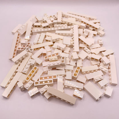 LEGO Bricks 1x Wide, White, Approx. 180g