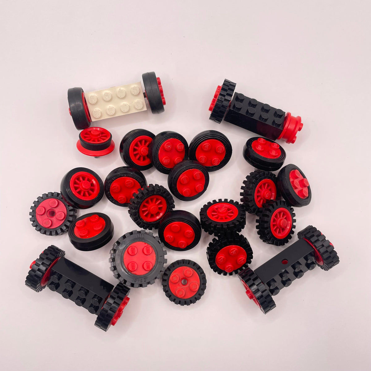 LEGO  Vintage Wheels with Axle, Rusty, Approx. 100g