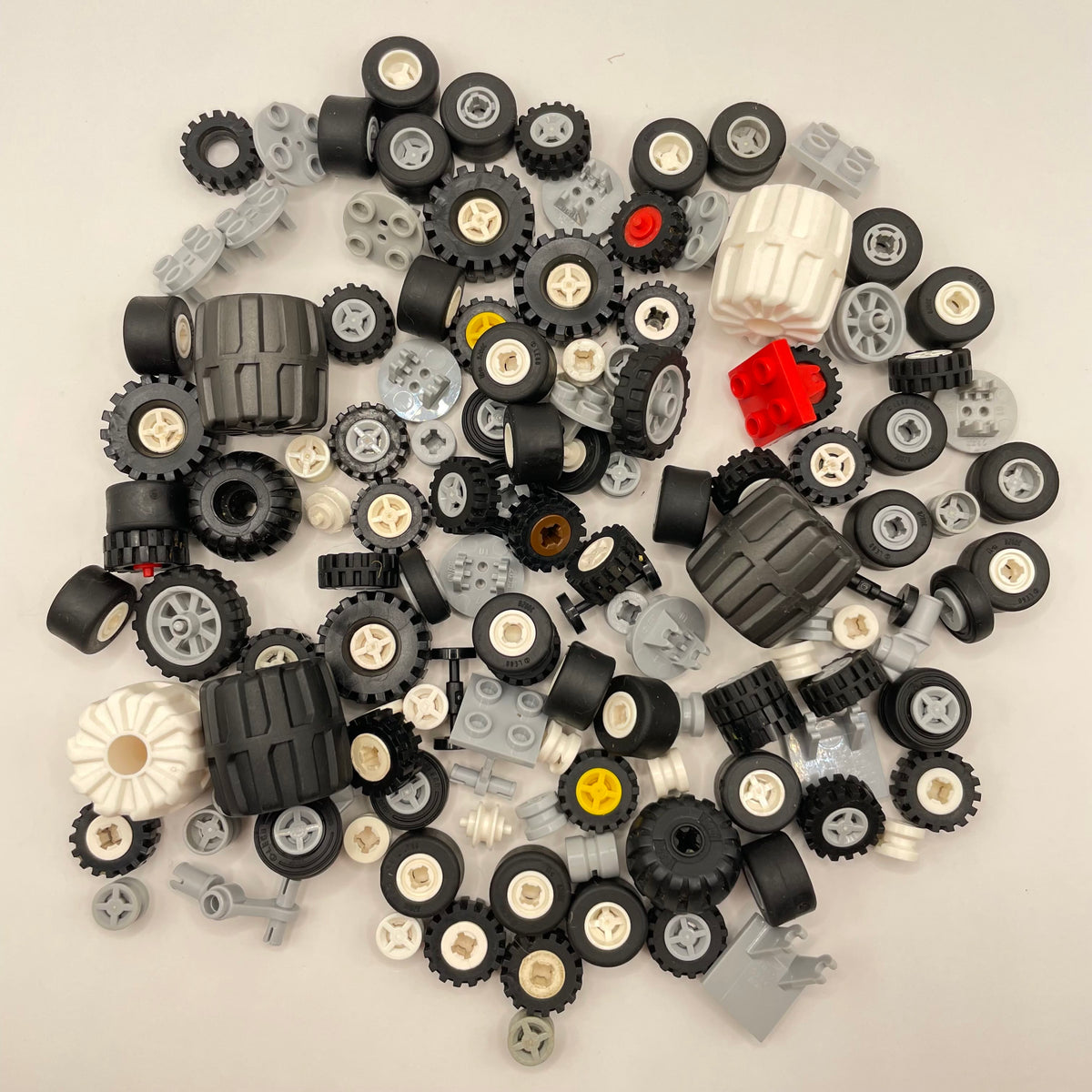 LEGO Small Mixed Wheels, Mixed Colours, Vehicle, Approx. 120g
