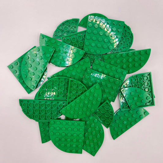 LEGO Round Plates, Green, Approx. 85g
