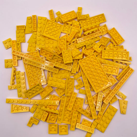 LEGO Yellow, Mixed Plates,  Approx. 110g