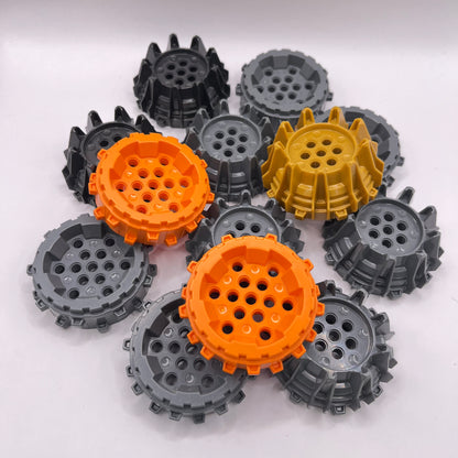 LEGO Wheels with Tread, Mixed Colours, Vehicle Pieces, 12 Pieces