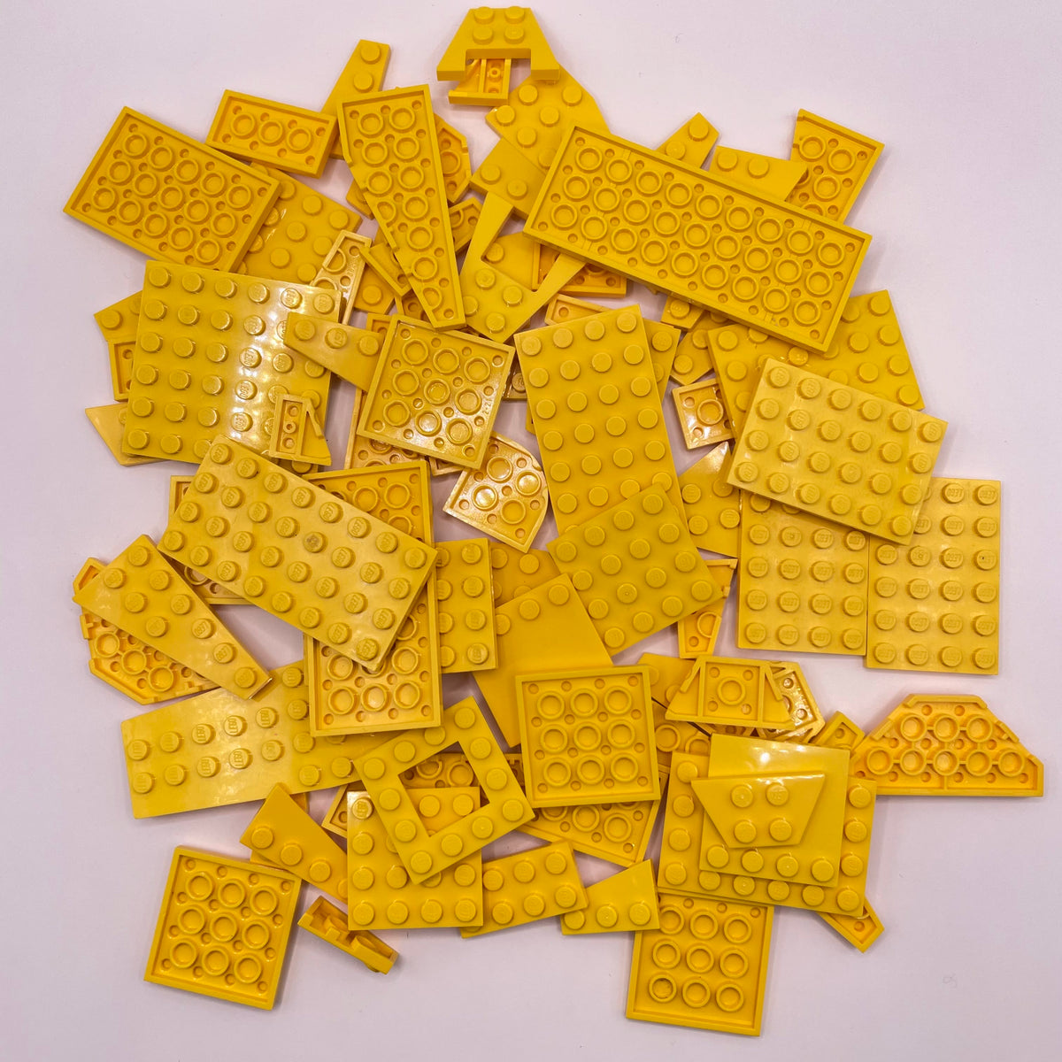LEGO Yellow, Medium Plates, and Wings, Approx. 130g