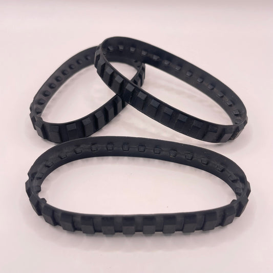 LEGO Rubber Tread, 28 Links, Black, Vehicle Pieces, 3 Pieces