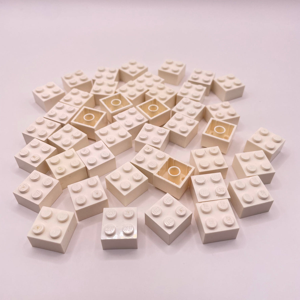 LEGO 2x2 Bricks, White, Approx. 50g