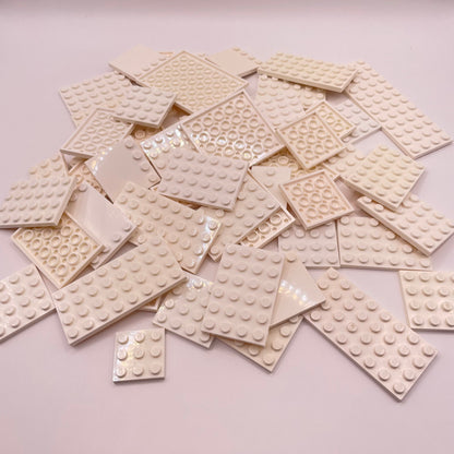 LEGO White, Medium Plates,  Approx. 150g