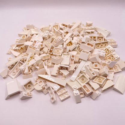 LEGO White, Slopes,  Approx. 150g