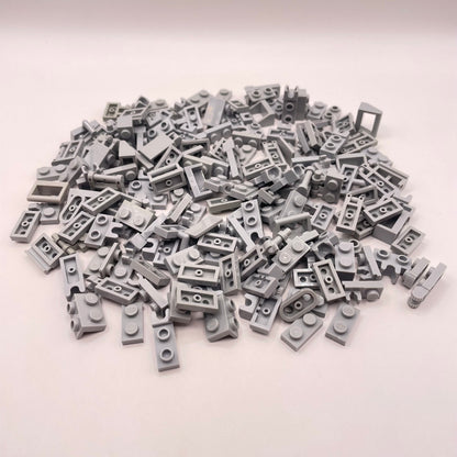LEGO  SNOT And Plate, 1x2, Light Bluish Grey, Approx. 75g