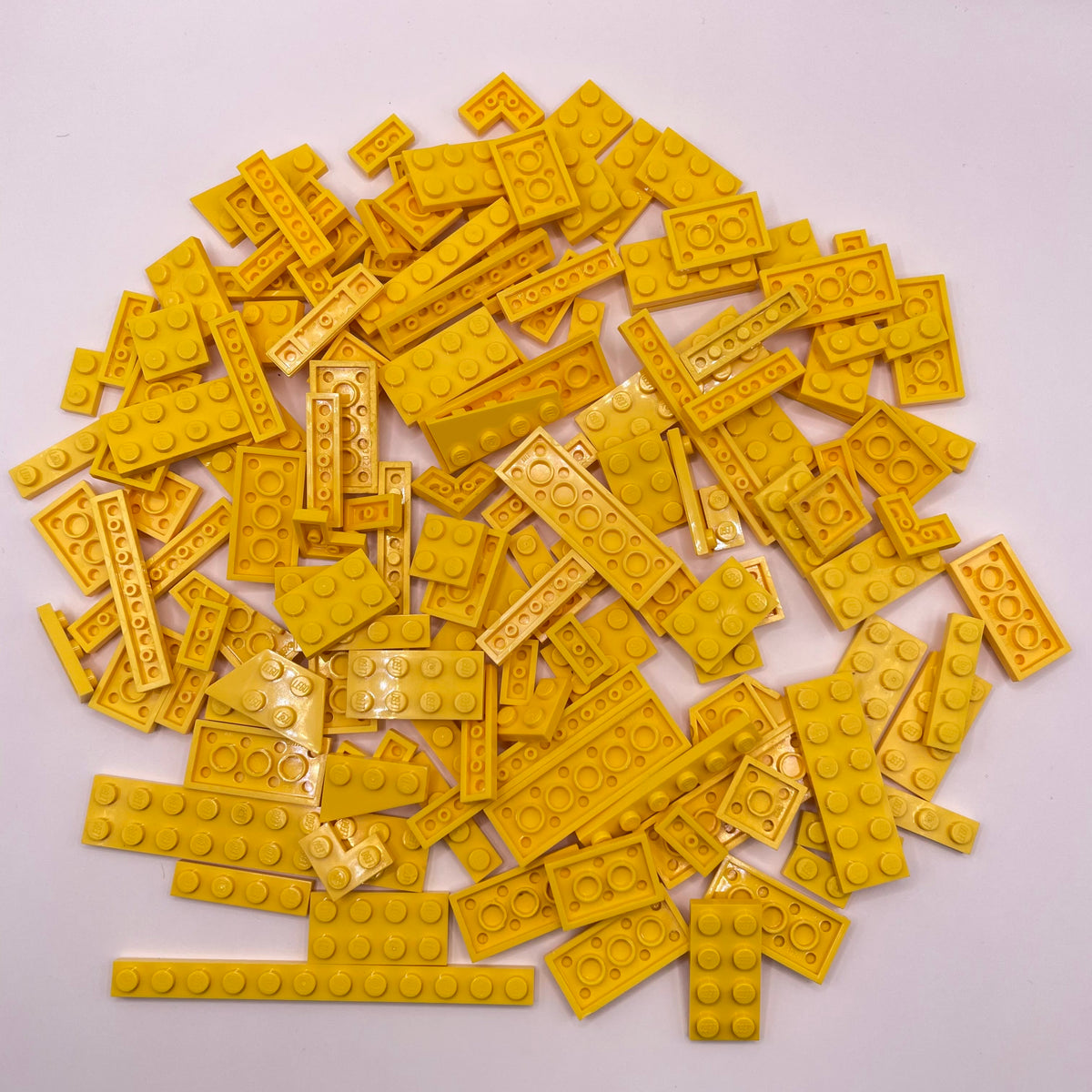 LEGO Yellow, Mixed Plates,  Approx. 110g