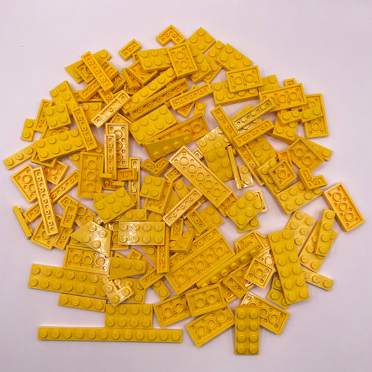 LEGO Yellow, Mixed Plates,  Approx. 110g