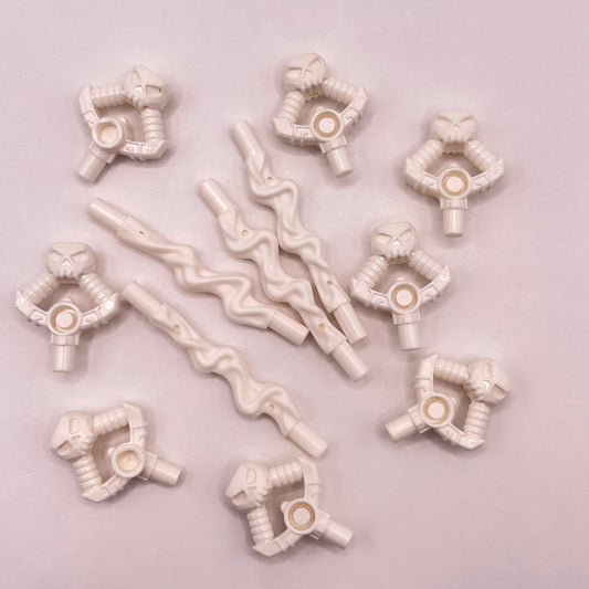 LEGO White Skull and Smoke, Castle, Minifigure Accessories, 12 Pieces