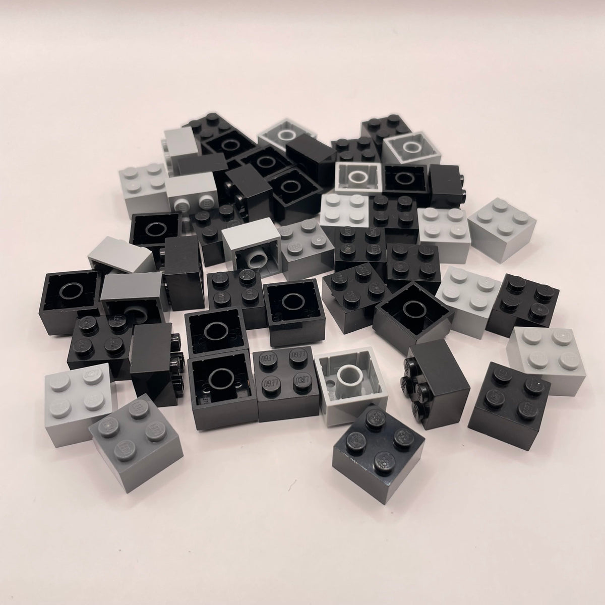 LEGO Bricks, 2x2, Mono Tones, 50 Pieces