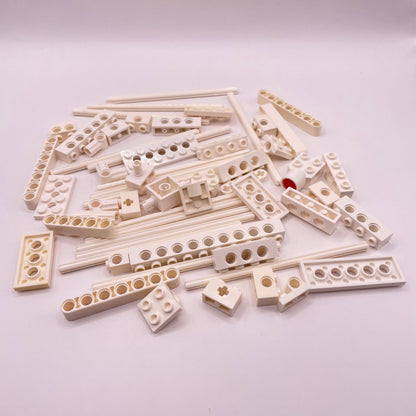 LEGO White, Technic with axles,  Approx. 80g