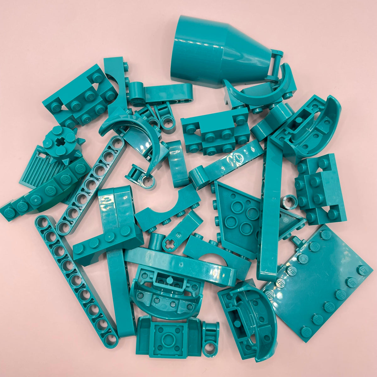 LEGO Dark Turquoise, Technic, Vehicle, Building, Approx. 60g