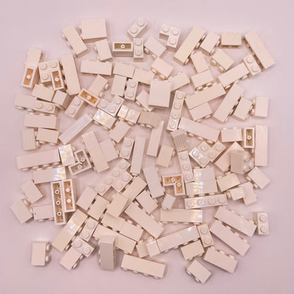 LEGO Bricks 1x Short, White, Approx. 120g