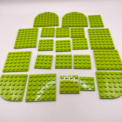 LEGO Lime, Plates, Medium Approx. 80g