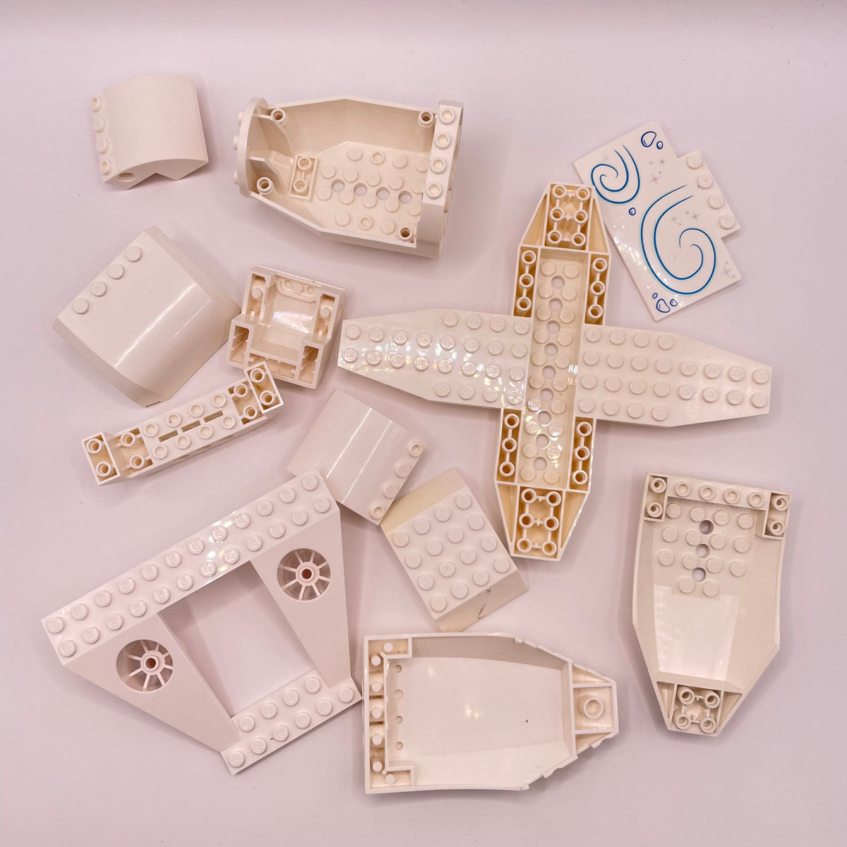 LEGO Large Vehicle Pieces, White, Approx. 100g