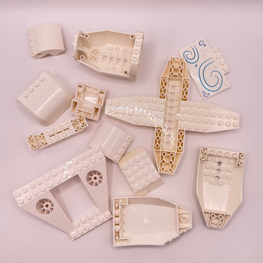 LEGO Large Vehicle Pieces, White, Approx. 100g