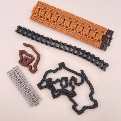 LEGO Mixed Technic Link Tread, Mixed Colours, Vehicle Pieces, 140 Pieces