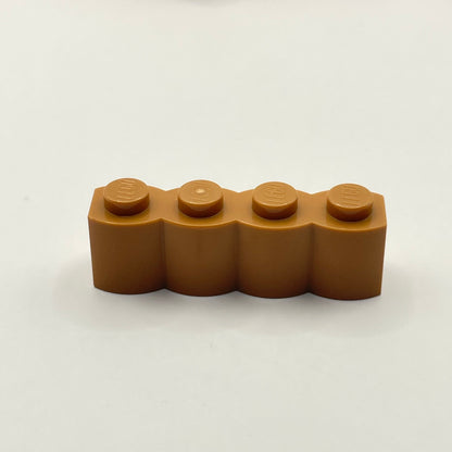 LEGO Medium Nougat 1 x 4 Brick, Log Profile, Building, 24 Pieces (30137)