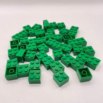 LEGO Bricks, 2x2, Green, 50 Pieces
