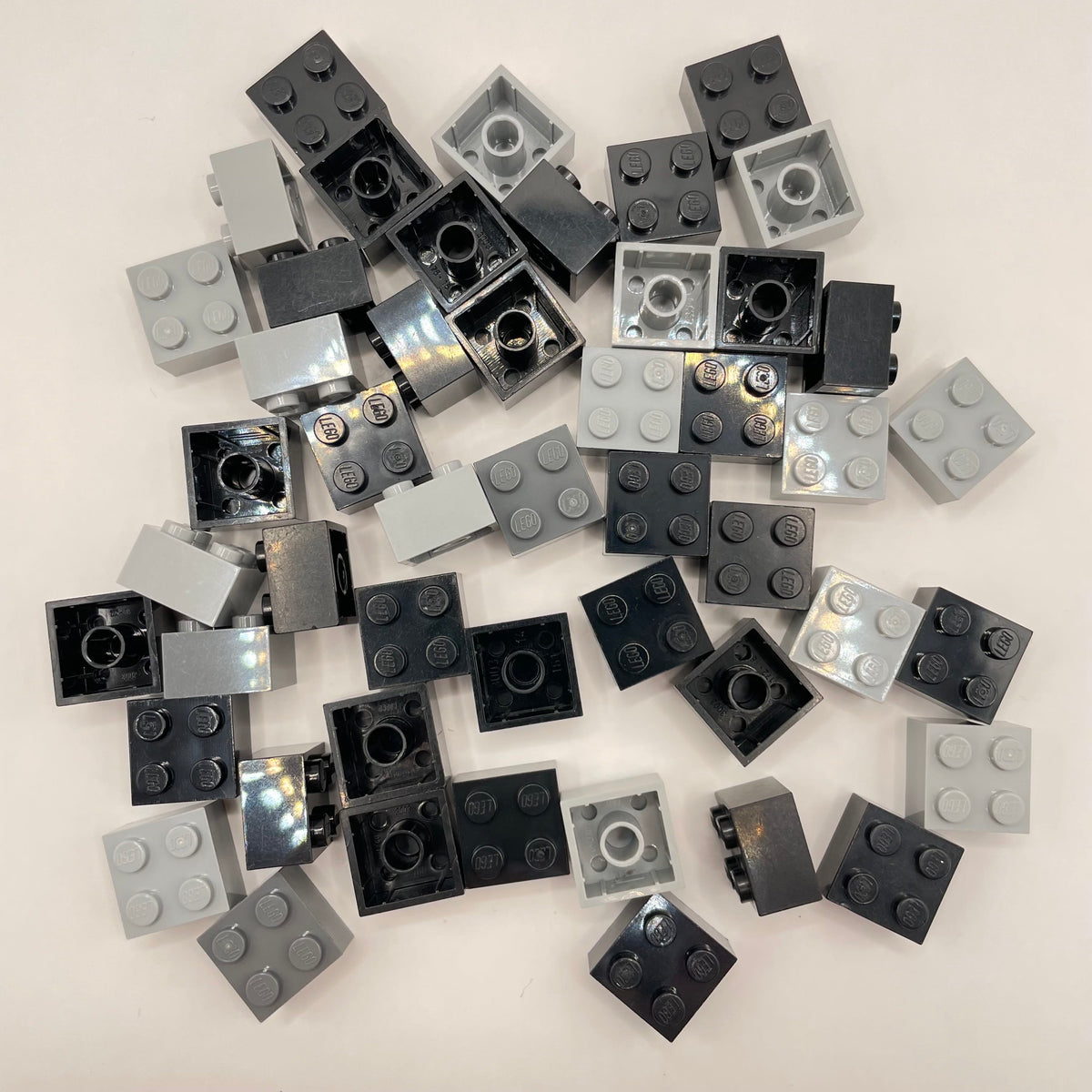 LEGO Bricks, 2x2, Mono Tones, 50 Pieces