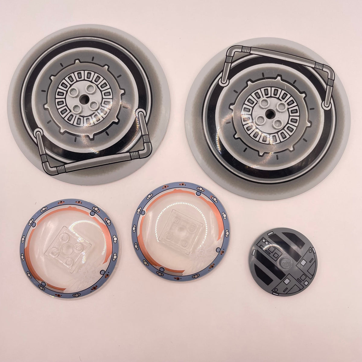 LEGO Printed Dish, Mixed Colours, Vehicle Pieces, 5 Pieces