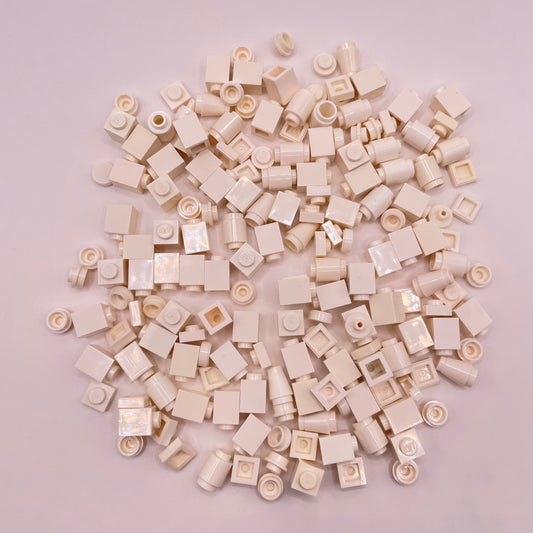 LEGO Greebling, White, Approx. 50g