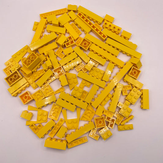 LEGO Bricks and Plates, Yellow, Approx. 130g
