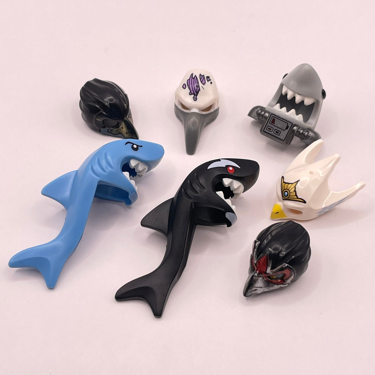 LEGO Bird and Shark Headgear, Chima, Collectibles, Minifigure Accessories, 7 Pieces