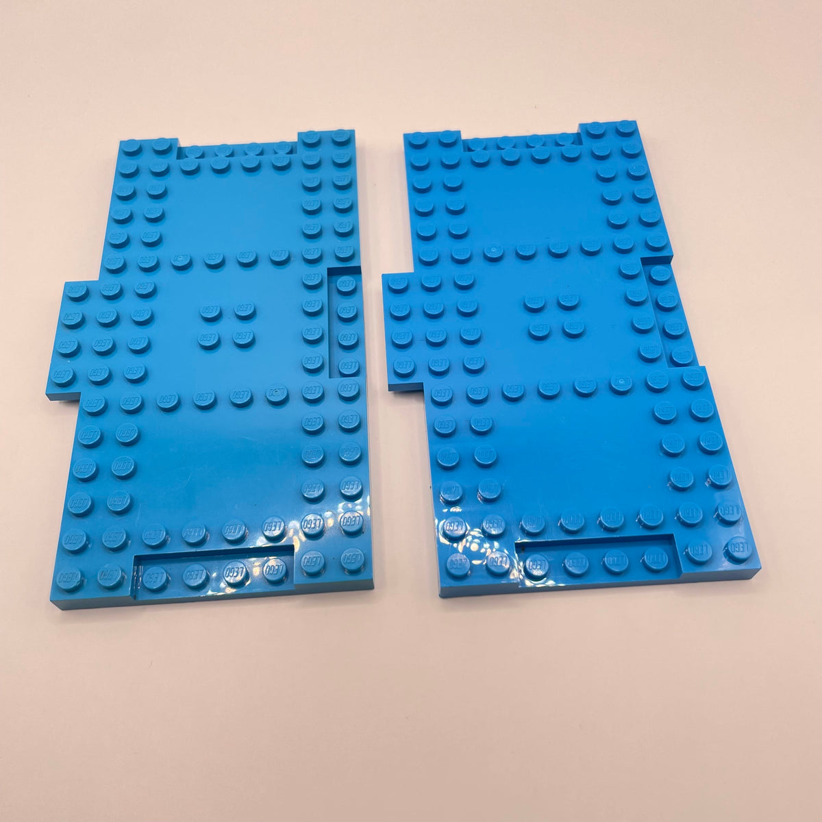 LEGO 8x16 Modified Plates, Dark Azure, 2 Pieces,