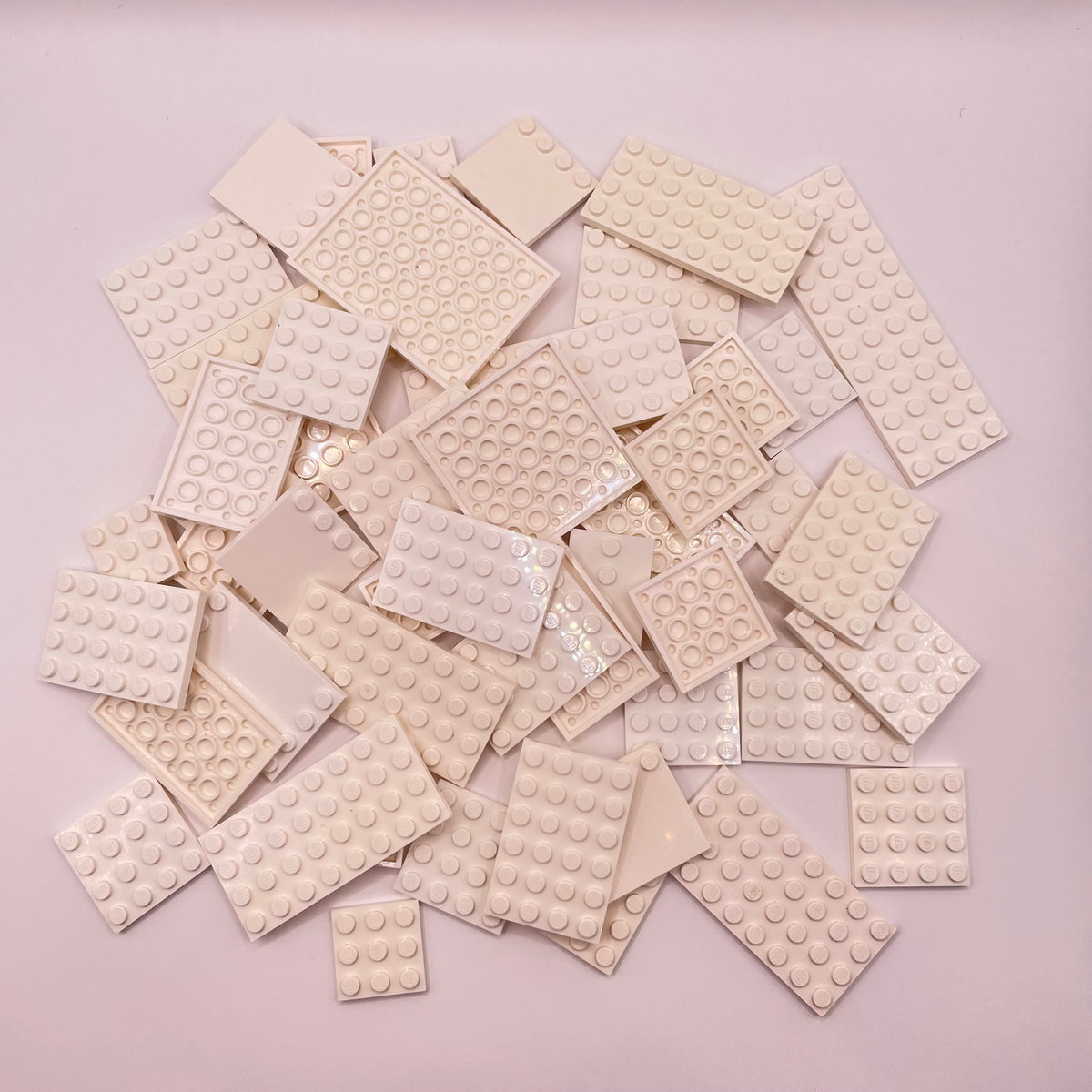 LEGO White, Medium Plates,  Approx. 150g