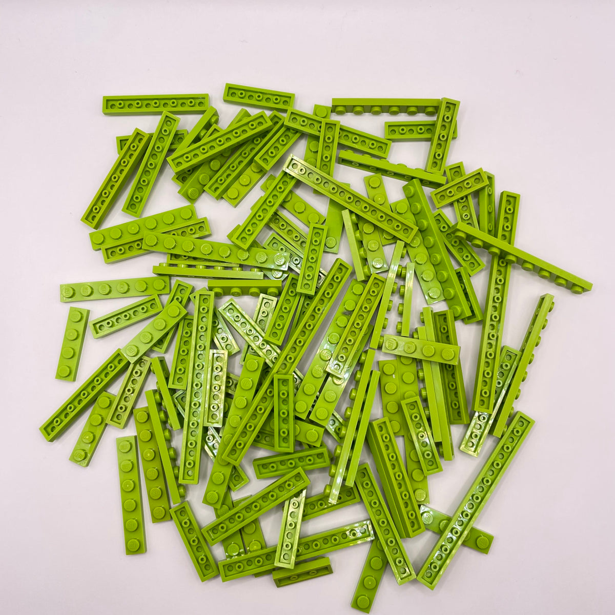 LEGO Lime, Plates, 1x Wide, Approx. 90g