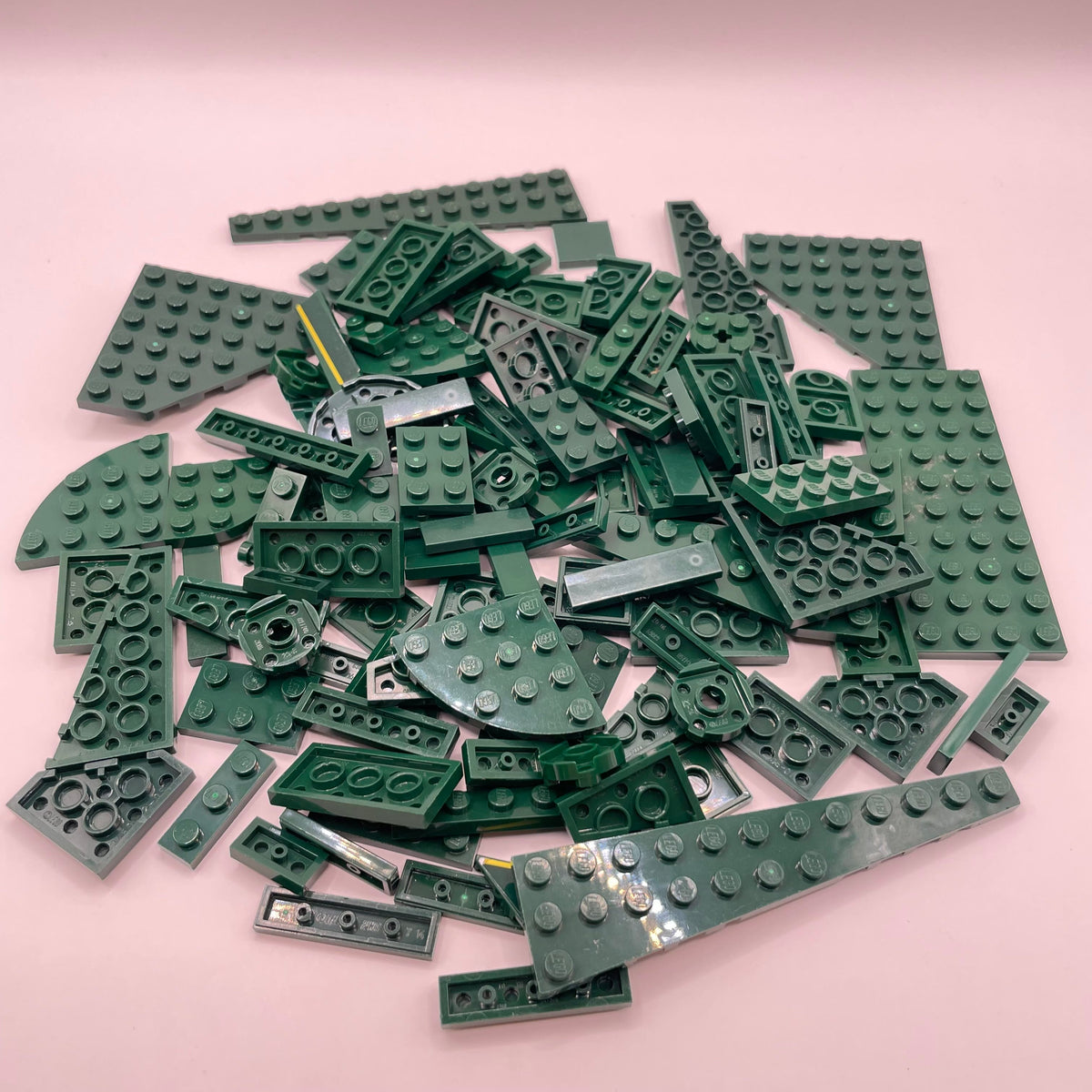LEGO Dark Green, Plates and Tiles, Approx. 100g