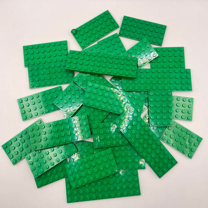 LEGO Plates, 4x Wide, Green, Approx. 130g