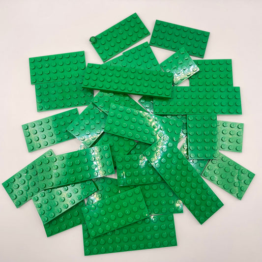 LEGO Plates, 4x Wide, Green, Approx. 130g