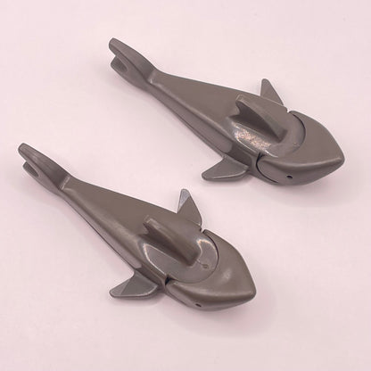 LEGO Sharks, Pirate Style, Old Dark Grey, 2 Pieces, Playwear