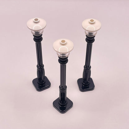 LEGO Lamp Posts, Winter Village, Building Pieces, Black and White, 3 Pieces
