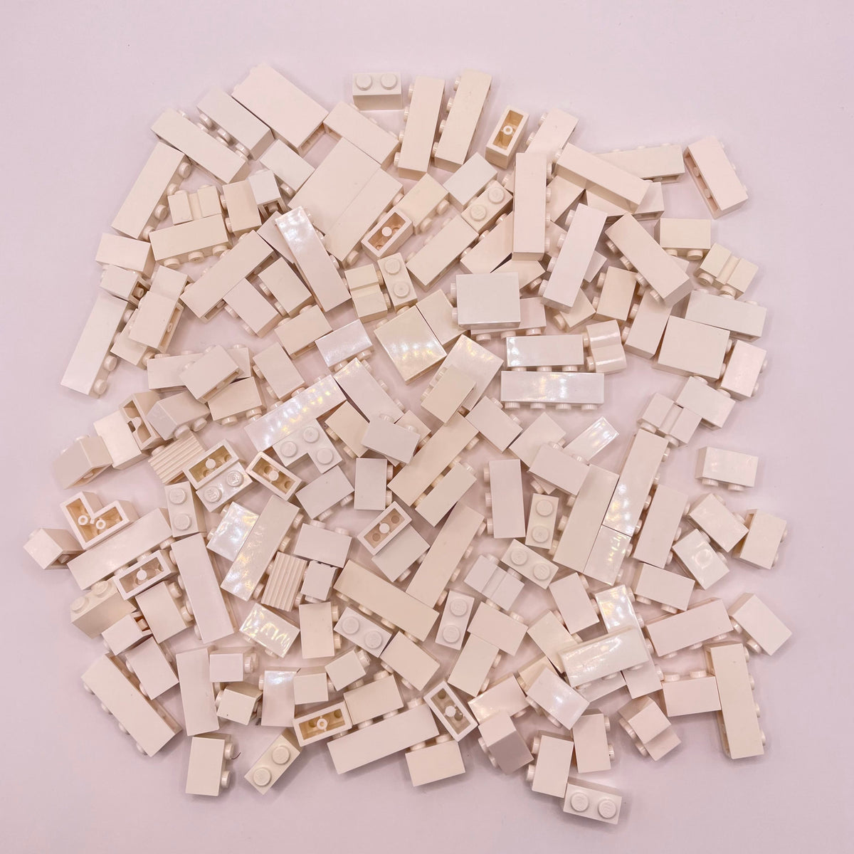 LEGO Bricks, White, Short, Approx. 170g