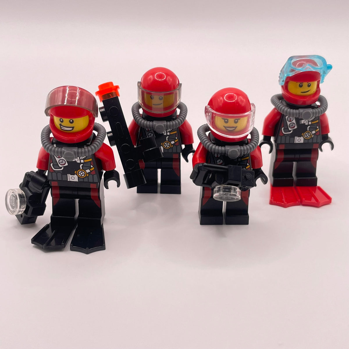 LEGO Scuba Divers, City, Minifigures, Set of 4