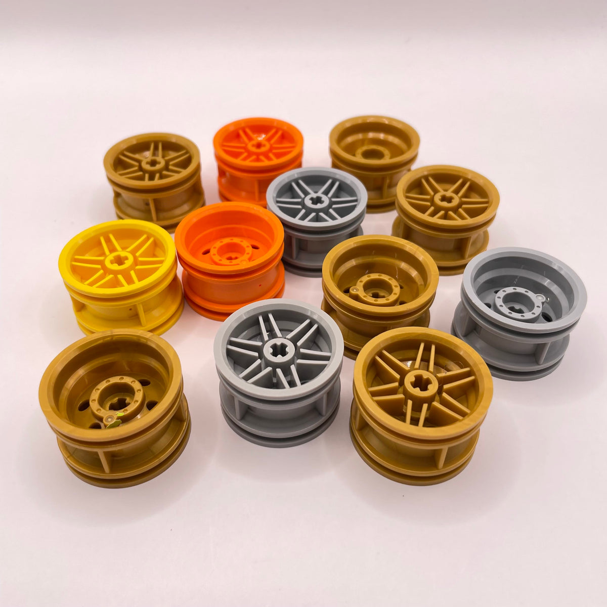 LEGO Wheel Hubs, Mixed Colours, 12 Pieces