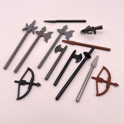 LEGO Medieval Weapons, Castle, Minifigure, 12 Pieces