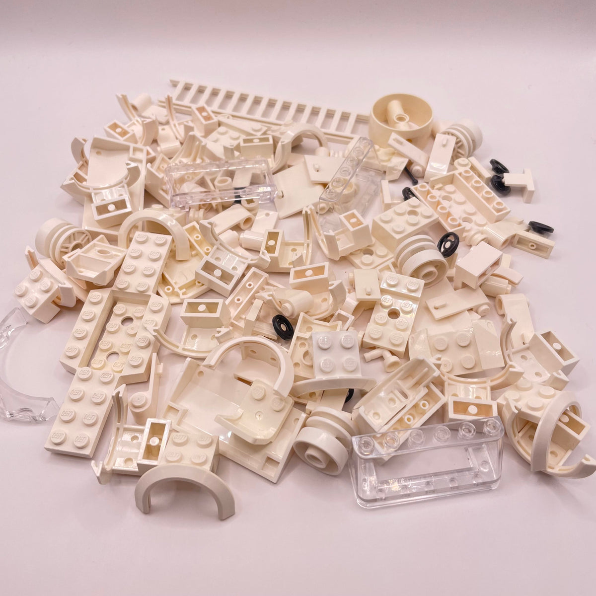 LEGO White, Cars, Vehicle Pieces, Approx. 130g
